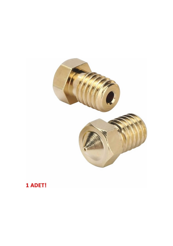 Resim 0.2mm x 1.75mm M6 Prinç Nozzle 3D Yazıcı Printer 1.75mm Filament 