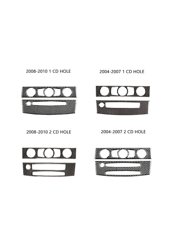 Resim Lasonstiges Gerçek İç Döşeme Klima Kontrol Paneli Cd Çıkartmaları Için Karbon Fiber Araba Styling Bmw 5 Serisi E60 2004 -2010 Aksesuarları 