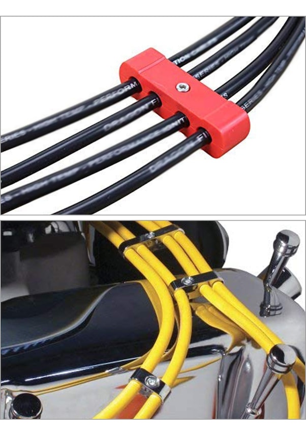 Resim Xindoker Yüksek Isıya Dayanıklı Tel Ayırıcı Seti - 7mm Ve 8mm İçin - 2, 3, 4 Kablolu Ayırıcılar Dahil 