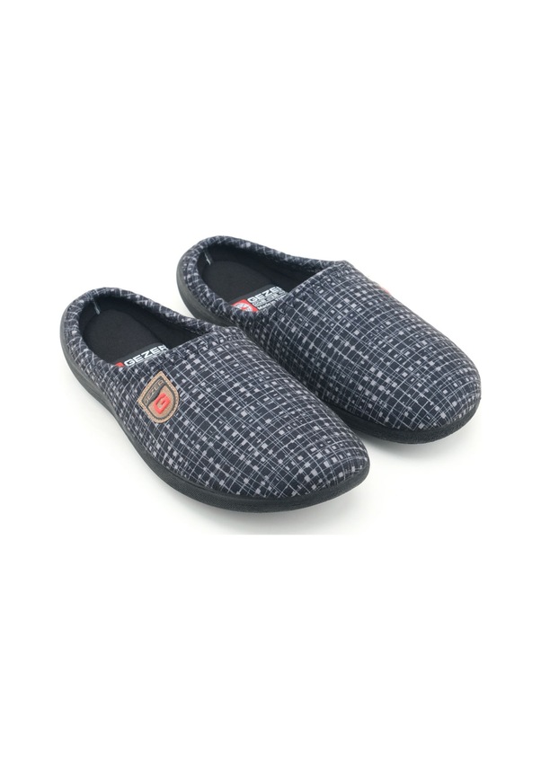 Resim Gezer Erkek Kışlık Pu Rahat Taban Ev Bahçe Gondol Terlik Siyah 