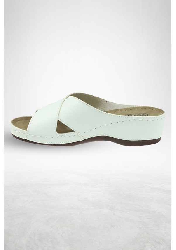 Resim Desy Kadın Ortopedik Taban Şık Konfor Modeli Günlük Terlik Genç Anne Ev Dışarı Terliği Beyaz 