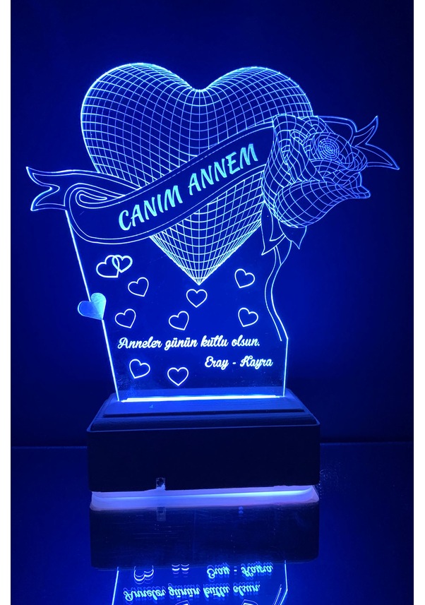 Kişiye Özel Anneler Günü Hediyesi 3D Led Lamba OE7941