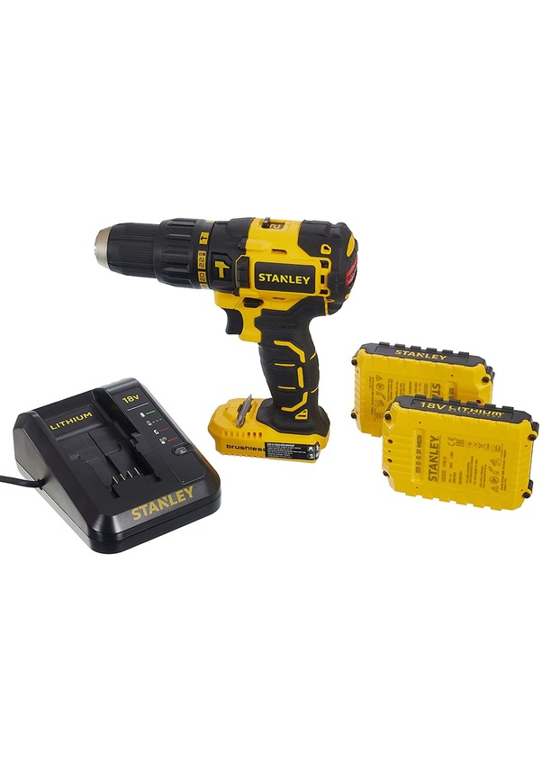Stanley SBH20D2K-TR 18V 2Ah Li-Ion Kömürsüz Çift Akülü Darbeli Matkap ...