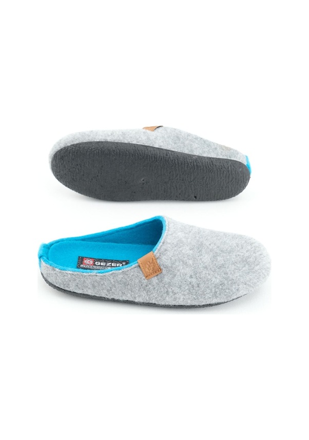 Resim Gezer Kışlık Çıkarılabilir Comfort Taban Kadın Ev Terliği Gri 