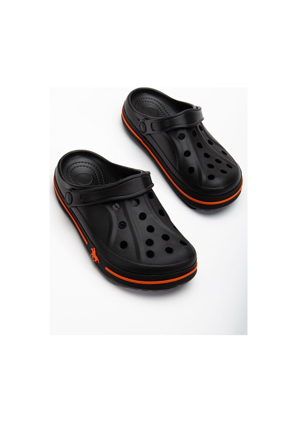 Resim Tam Ortopedik Doktor Hemşire Sabo, Plaj, Yürüyüş Günlük Terlik Siyah Turuncu Siyah - Turuncu 