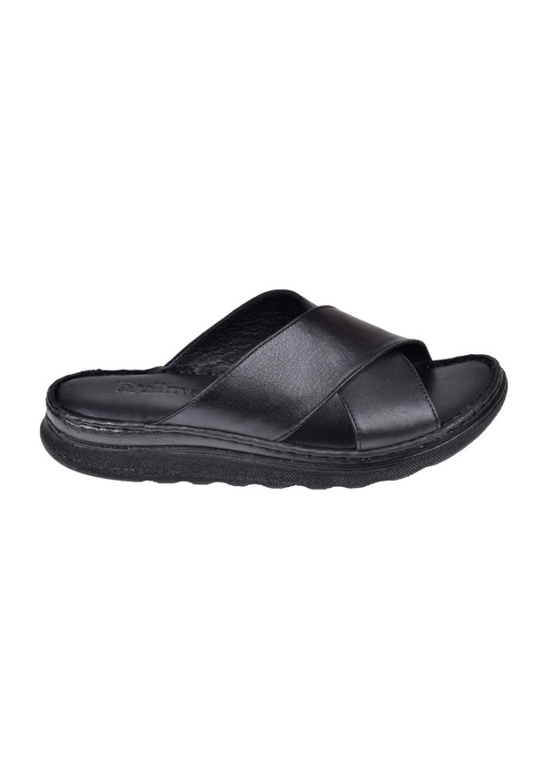 Resim Pullman Hakiki Deri Comfort Kadın Terlik Plm-45 Siyah-Siyah 