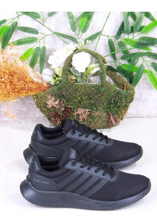 Resim Fort B234 Rahat Esnek Hafif Comfort Taban Spor Ayakkabı Siyah 