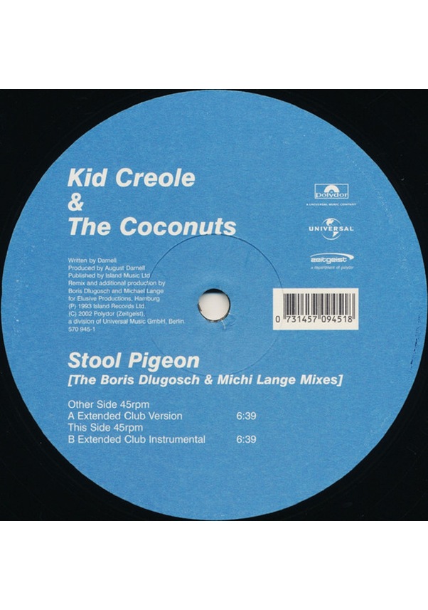 Kid Creole & The Coconuts Stool Pigeon House Tarz Vinly Plak