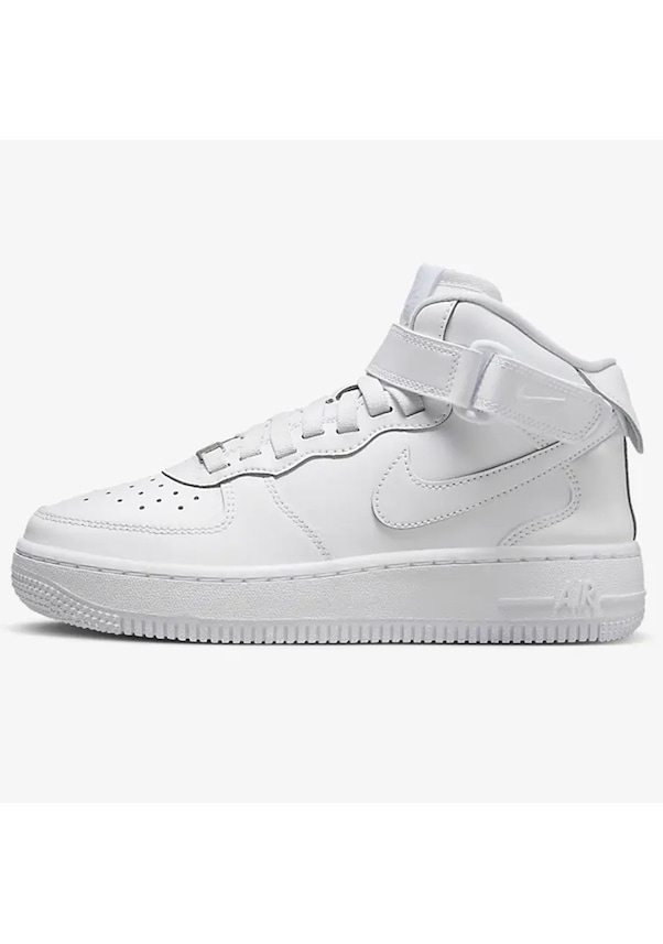 Resim Nike Air Force 1 Mid Af1 Easyon Leather Unisex Sneaker White Hakiki Deri Unisex Günlük Spor Ayakkabı Beyaz Beyaz 