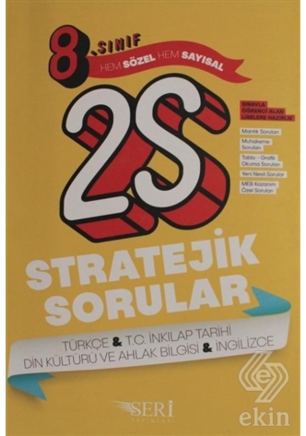 8. Sınıf Hem Sözel Hem Sayısal Stratejik Sorular/Kolektif Fiyatları Ve ...