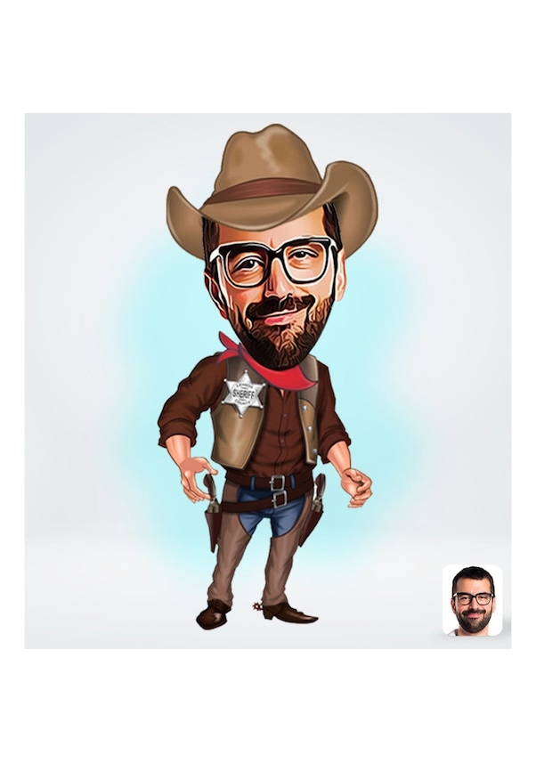 Kişiye Özel Kovboy Karikatürlü Sosyal Medya Dijital Profil Fotoğr (536101401) Kişiye Özel Kovboy Karikatürlü Sosyal Medya Dijital Profil Fotoğr (536101401)