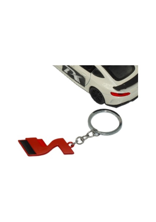 Resim Dk Tuning Hyundai N Line Logolu Krom Metal Çift Yön Anahtar Kırmızı 