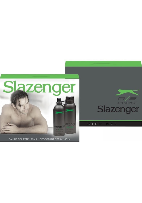 Slazenger Active Sport Yeşil Erkek Parfüm EDT 125 ML + Deodorant 150 ML 2'li Set