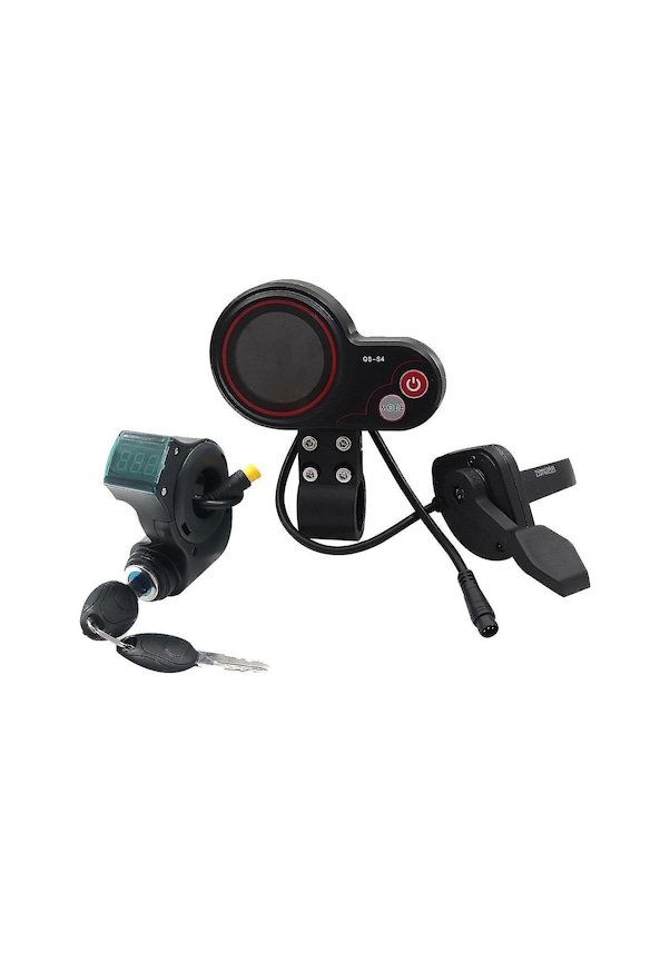 QS-S4 Display LCD Con Acceleratore A Pollice E Blocco Chiave Per Zero 8/9/10/8X/10X – 36V-60V, 6 PIN Per E-Scooter