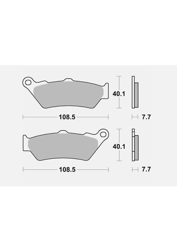 Resim Brembo 07bb03sp 2021-2023 Moto Guzzi V100 Mandello S Uyumlu Arka Fren Balatası Sinterli Balata 
