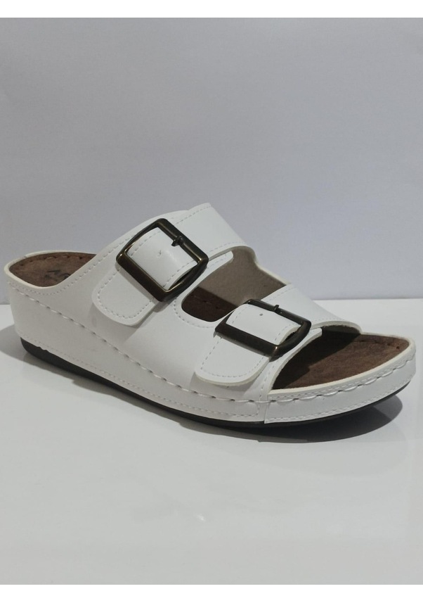 Resim Aryan 09-978 Anatomic Kadın Dolgu Topuk Terlik Beyaz 