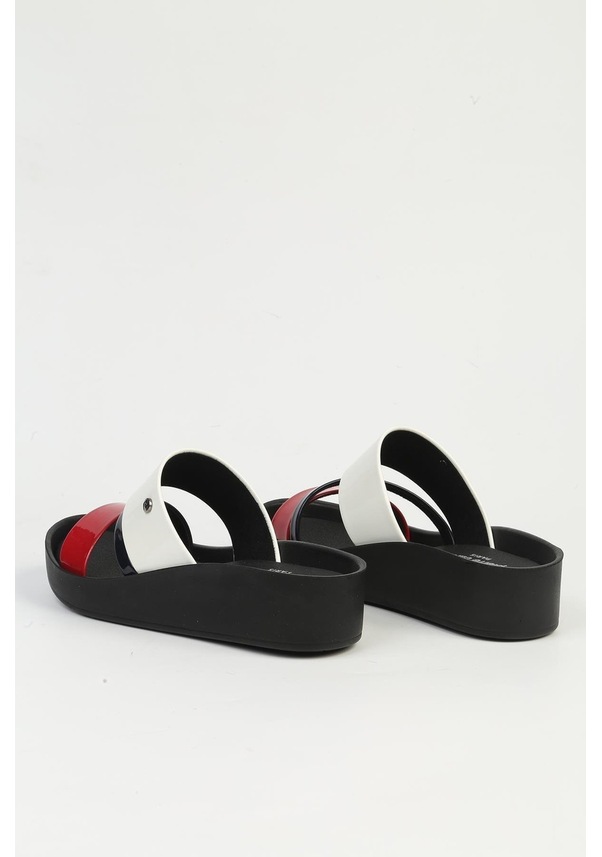 Resim Pierre Cardin Kırmızı Dolgu Topuk Günlük Kadın Terlik 7497 Kırmızı - Beyaz 