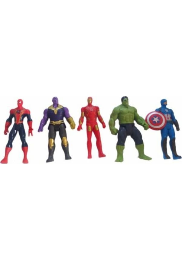 Avengers 5'li Karakterler Spiderman + Thanos + Ironman, + Hulk +
