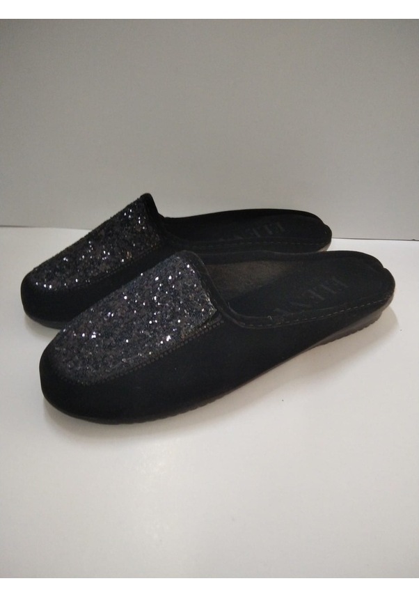 Resim Kadın Ev Terlik Siyah 