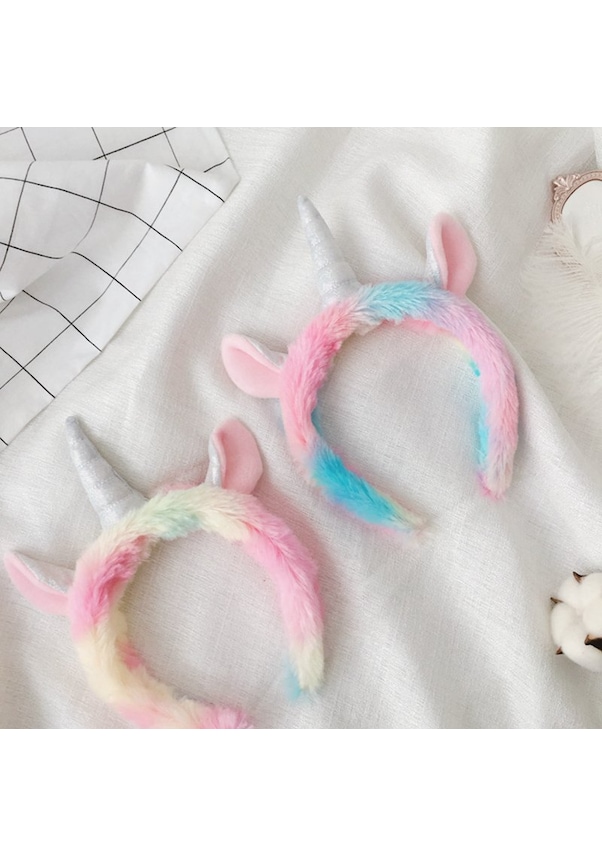 Renkli Peluş Unicorn Taç ZN5412