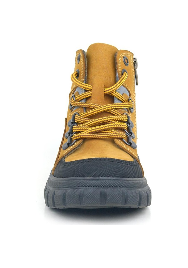 Resim Rakerplus Hakiki Deri Sarı Fermuarlı Erkek Çocuk Bot Sarı 