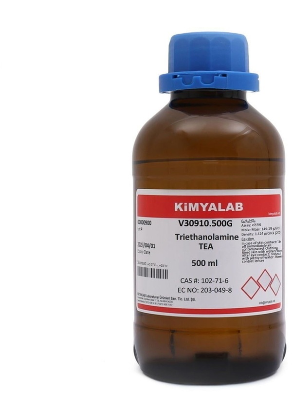 Kimyalab Trietanolamin ≥ 99% - TEA Triethanolamine 500ml Fiyatları ve ...