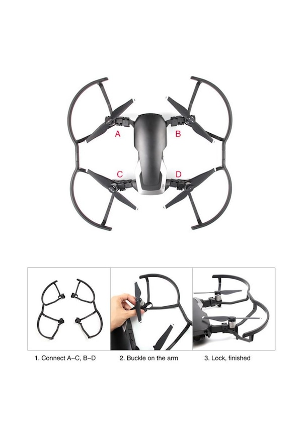 Resim DJI Mavic Air Pervane Koruma Kasnağı Güvenli Uçuş 