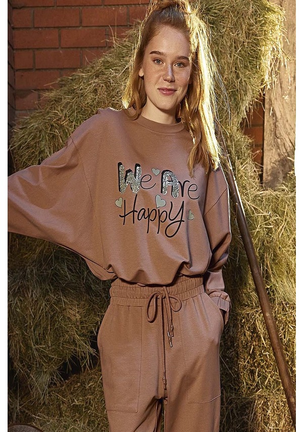 Resim Monamise 21156 Kadın Rahat Ev Giyim-tarçın Tarçın 