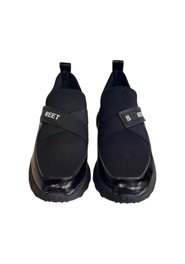 Resim Siyah Rugan Hakiki Deri Comfort Taban Sneaker Siyah 