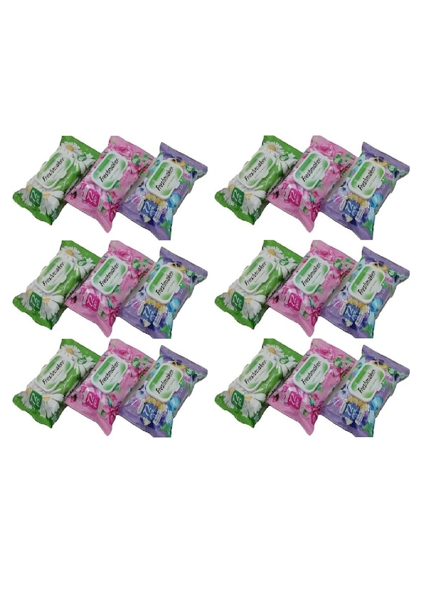 Freshmaker Islak Mendil Karışık Çiçek 18 x 72'li