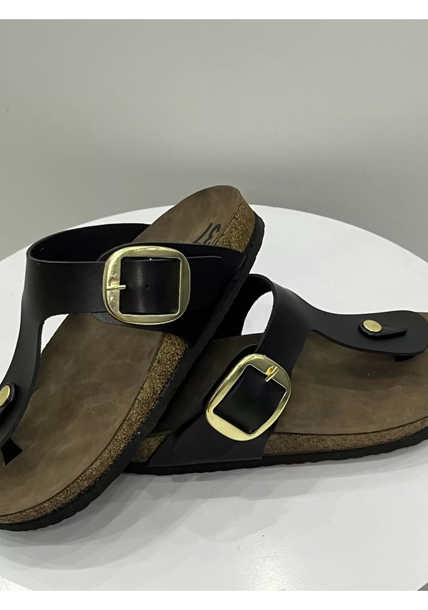 Resim Gema Kadın Parmak Arası Siyah Terlik Yeni Sezon Siyah 