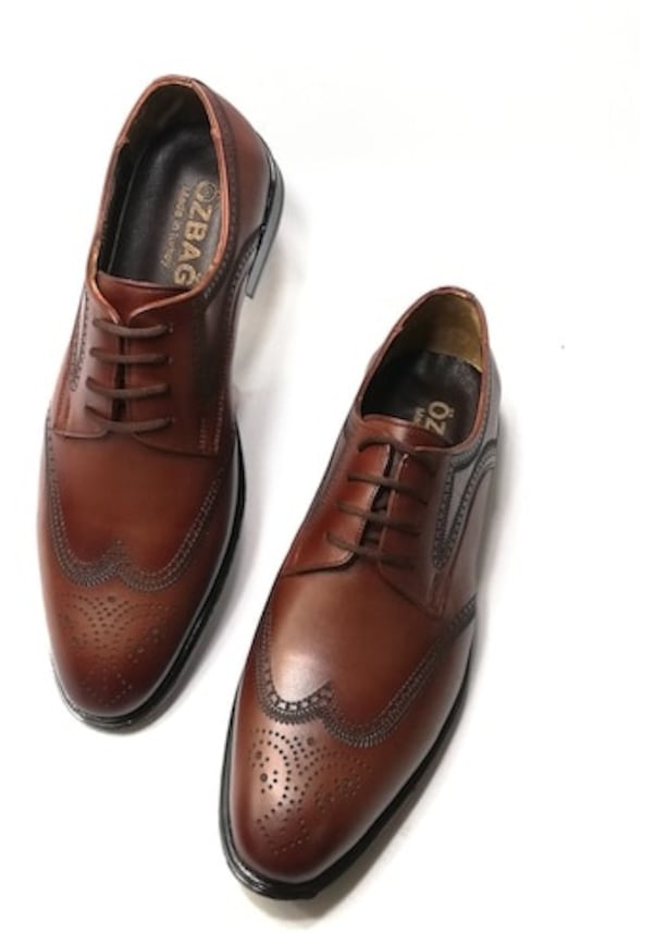 Özbag Taba Erkek % 100 Deri Bağcıklı Klasik Ofis Ayakkabısı