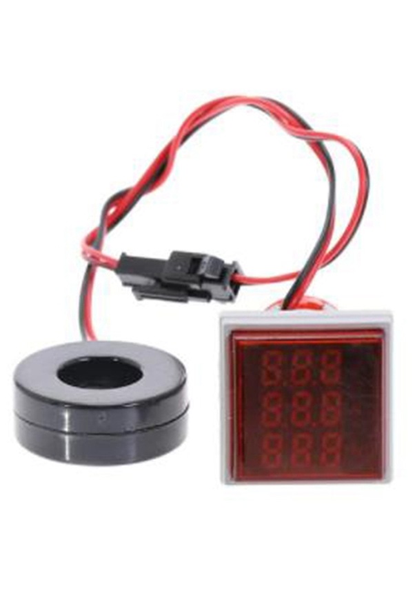 Mini Dijital Voltmetre Ampermetre 22mm Kare Ac 50-500v 0-100a 0-99hz ...