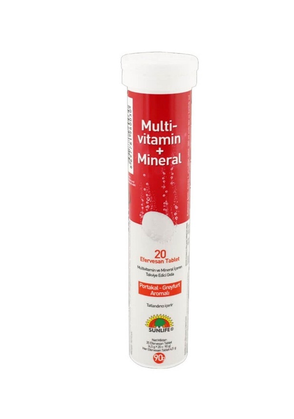 Sunlife Multivitamin Mineral 20 Tablet Fiyatları ve Özellikleri