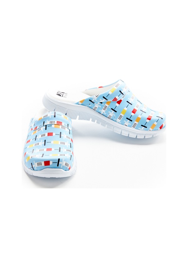 Resim Enjektör Desenli Comfortflex Taban Hakiki Deri Bayan Sabo Terlik Turkuaz 