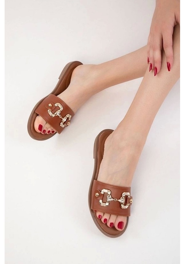 Resim Toha Taba Cilt Tokalı Terlik Çok Renkli 