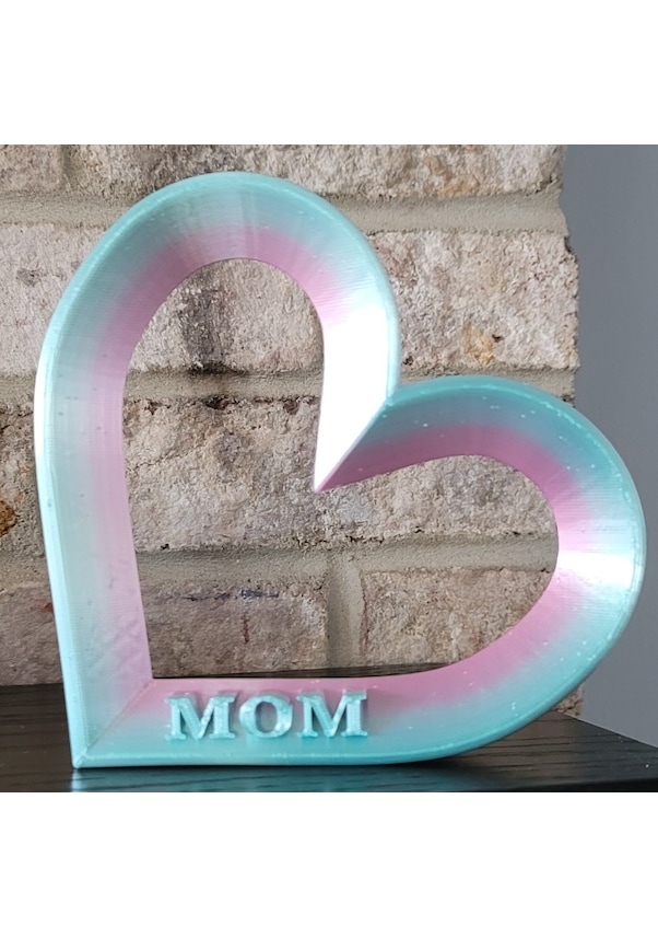 Resim Opencart Büyük Kalp Heykeli "anne" Sadece Plastik Aparattır 