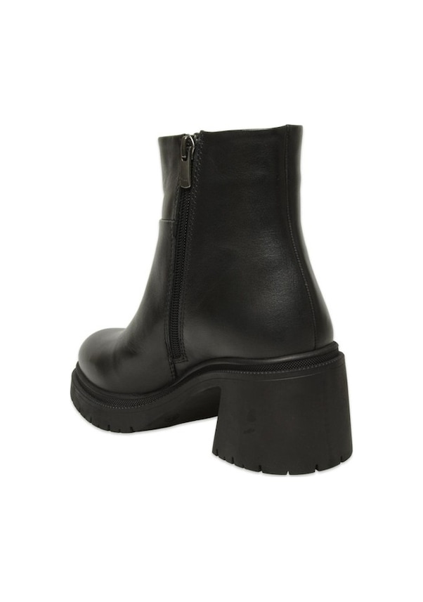 Resim Mammamia D25kb - 8470 - B Kadın Hakiki Deri Günlük Topuklu Bot Siyah Siyah 