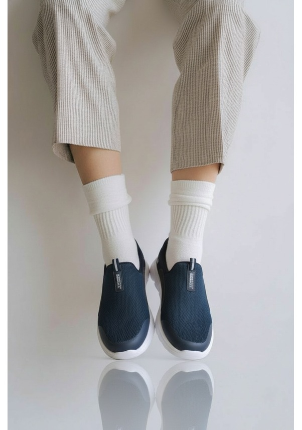 Resim 2231-Best of Anatomik Tabanlı Ultra Hafif Bağcıksız Unisex Yürüyüş Ayakkabısı Lacivert 