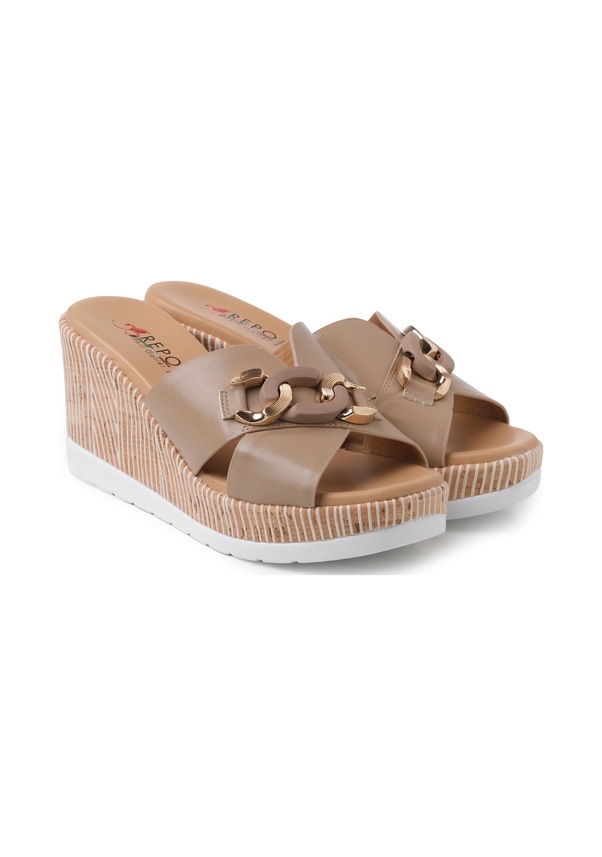 Resim Beıge Terlik Kadın Diğer 51102-e4 Repo Beige Bej 