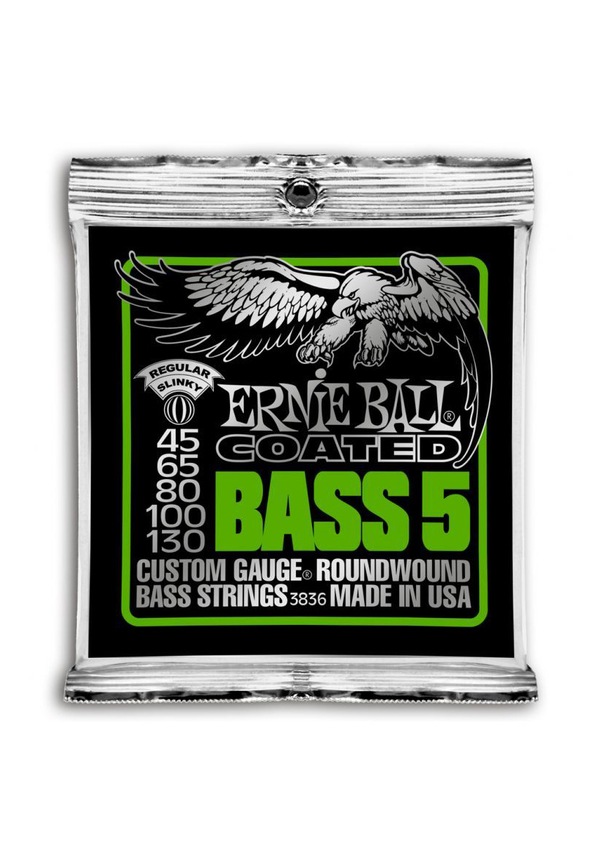 Ernie Ball 3836 Coated Regular Slinky 5 String Takım Tel Bas Gita