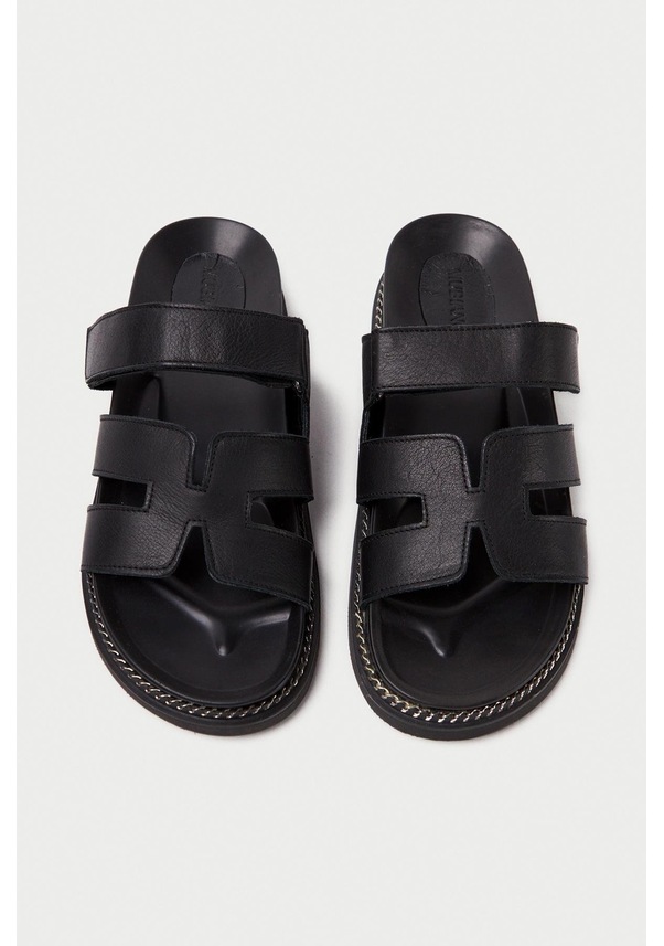 Resim Mubiano Hakiki Deri Mb3838-s Ortopedik Taban Kadın Siyah Terlik Siyah 