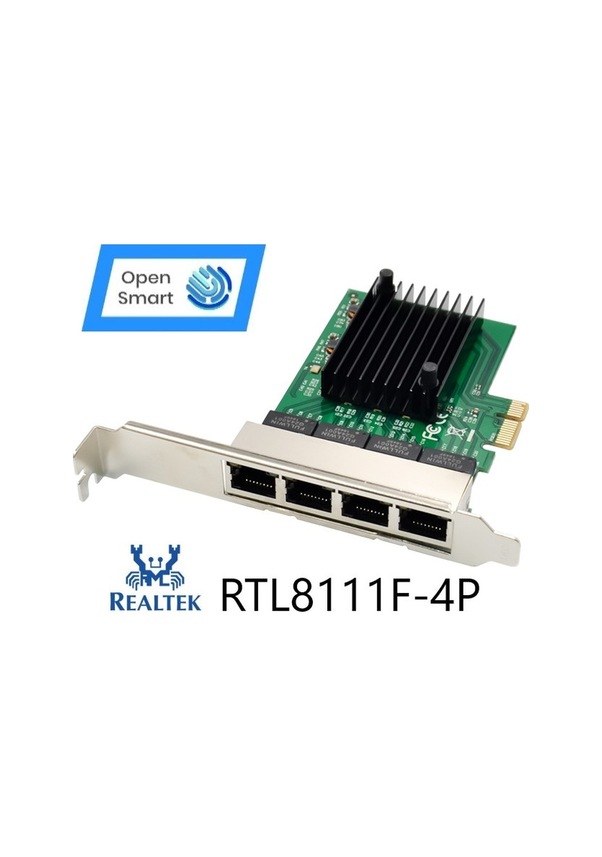 Open Smart 4 Port Realtek RTL8111F 1GbE Ethernet Kart - OPS7081RT ...