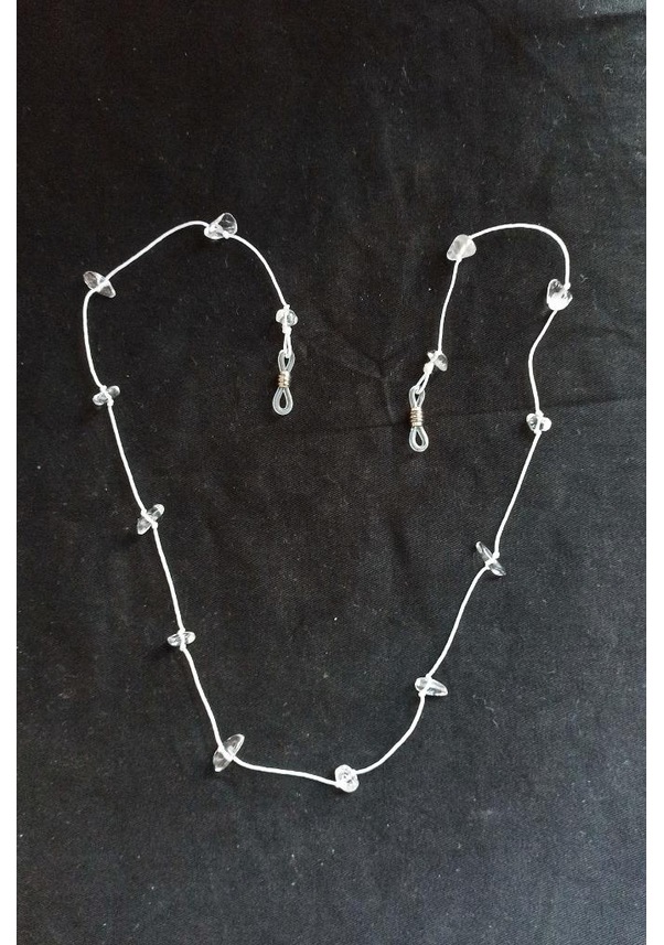 Resim Doğal Kristal Kuvars Taşlı Gözlük Ipi 129-8 Çok Renkli 