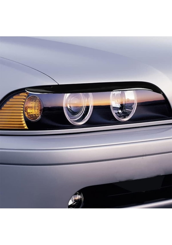 Resim Bmw 5 Serisi E39 19952003 İçin Araba Far Kaşları, Kaş Ön Kafa Işık Kapağı Kaş Far Çıkartması 