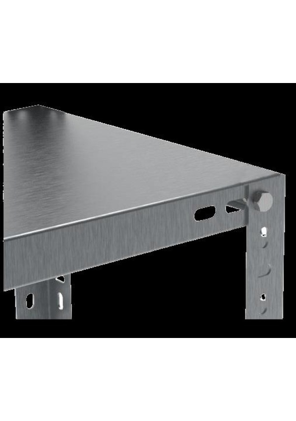 Resim 4 Adet Galvaniz Çelik Raf Tablası - Depo, Arşiv, Kiler, Dosya, Market Rafı 20x60 Cm-0.70 Mm Galvaniz 