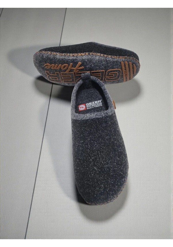 Resim Unısex Kaymaz Taban Keçe Rahat Yumuşak Taban Ev Terlik Siyah 