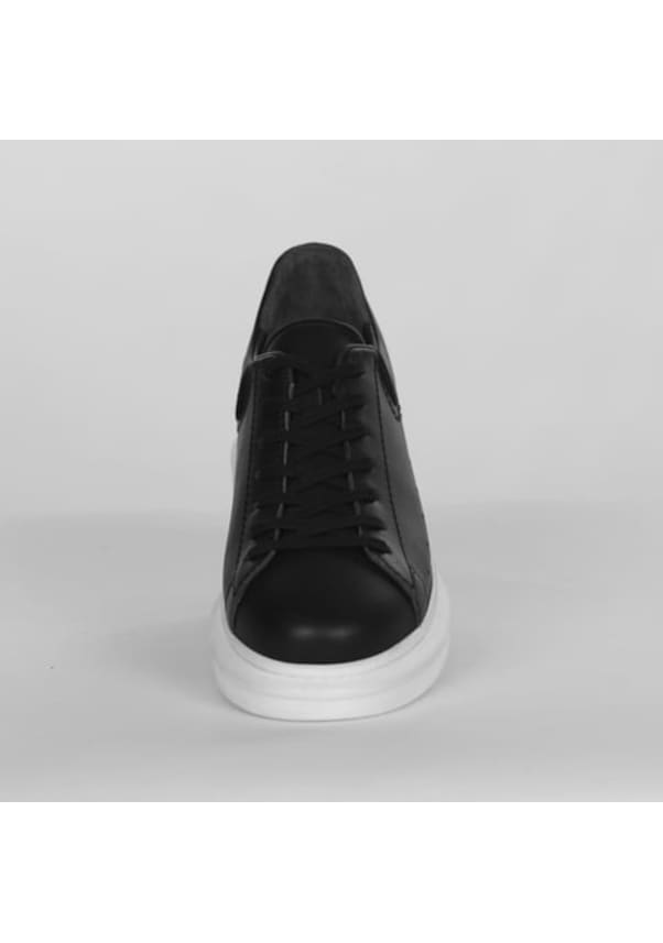 Resim Boy Uzatan Gizli Topuklu Siyah Spor Ayakkabı Siyah 