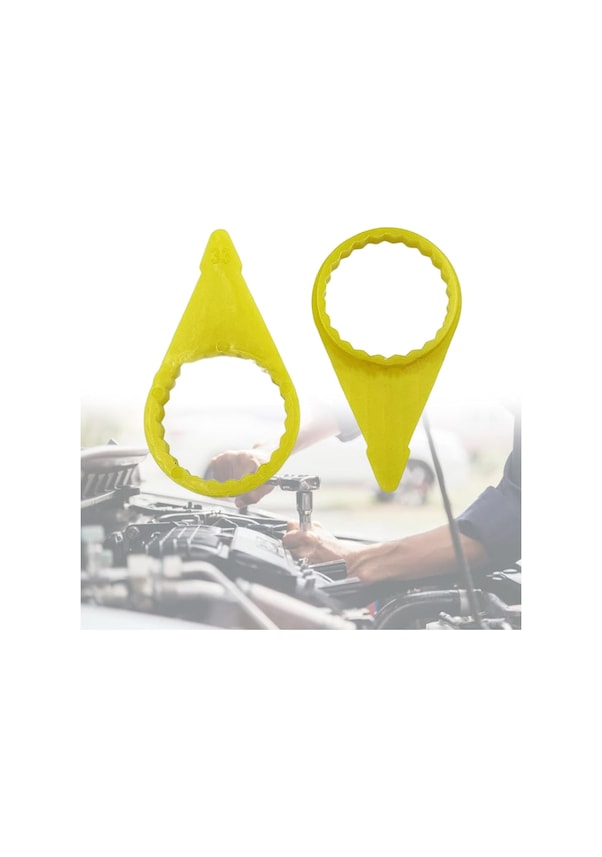 Resim Geeksen Kamyon, Otobüs, Minibüs İçin Kayar Tekerlek Somunu Göstergesi - 32mm Sarı Plastik, 200 Adet, Teker Güvenliği İçin 
