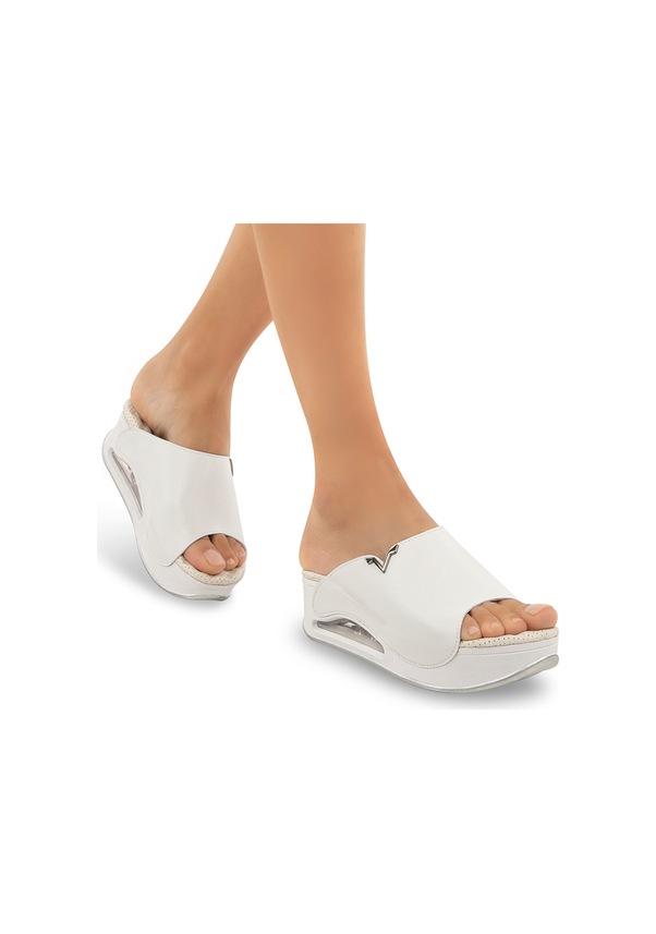 Resim Muya Aero Anatomik Air Max Tabanlı Topuk Dikeni Kadın Terlik Beyaz 